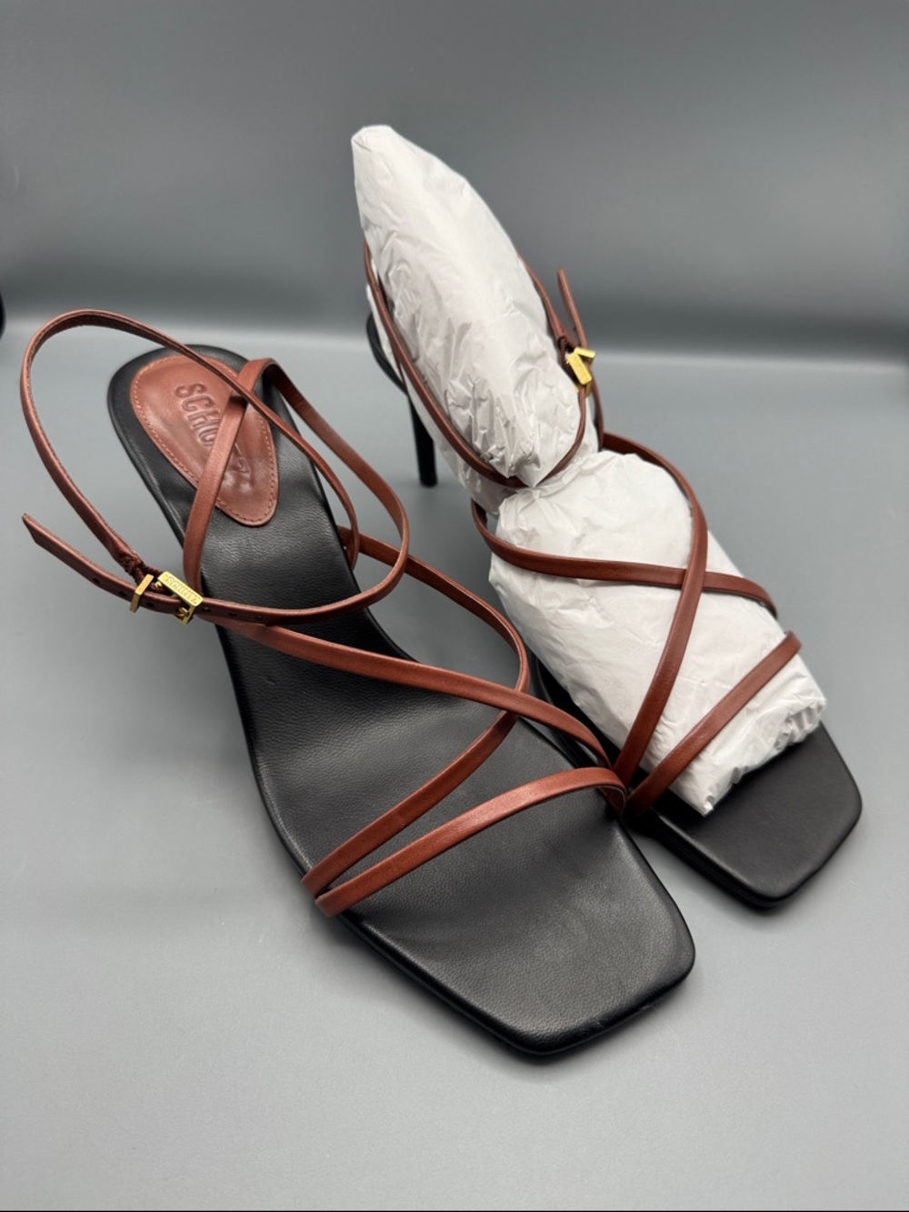 SCHUTZ  Bari Leather Sandals